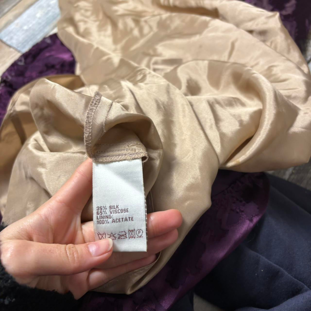 Y2K Phase Eight silk blend maxi dress purple floral uk 10