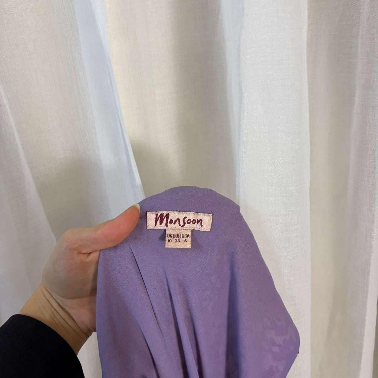 Y2K Monsoon midi dress silk blend floral pink red fishtail uk 10