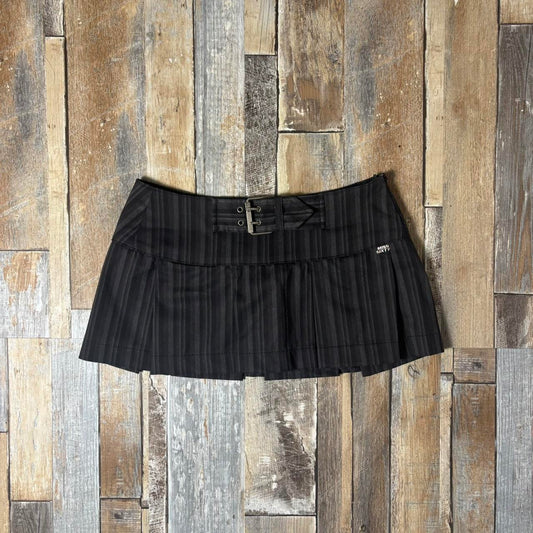 Y2k Miss Sixty mini skirt pleated skirt pinstripe low rise size S