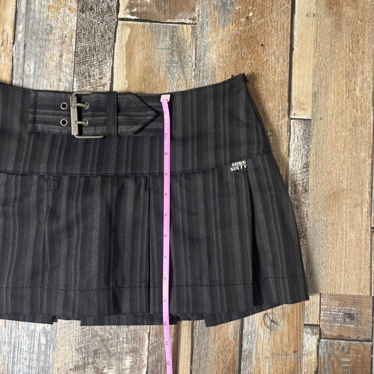 Y2k Miss Sixty mini skirt pleated skirt pinstripe low rise size S