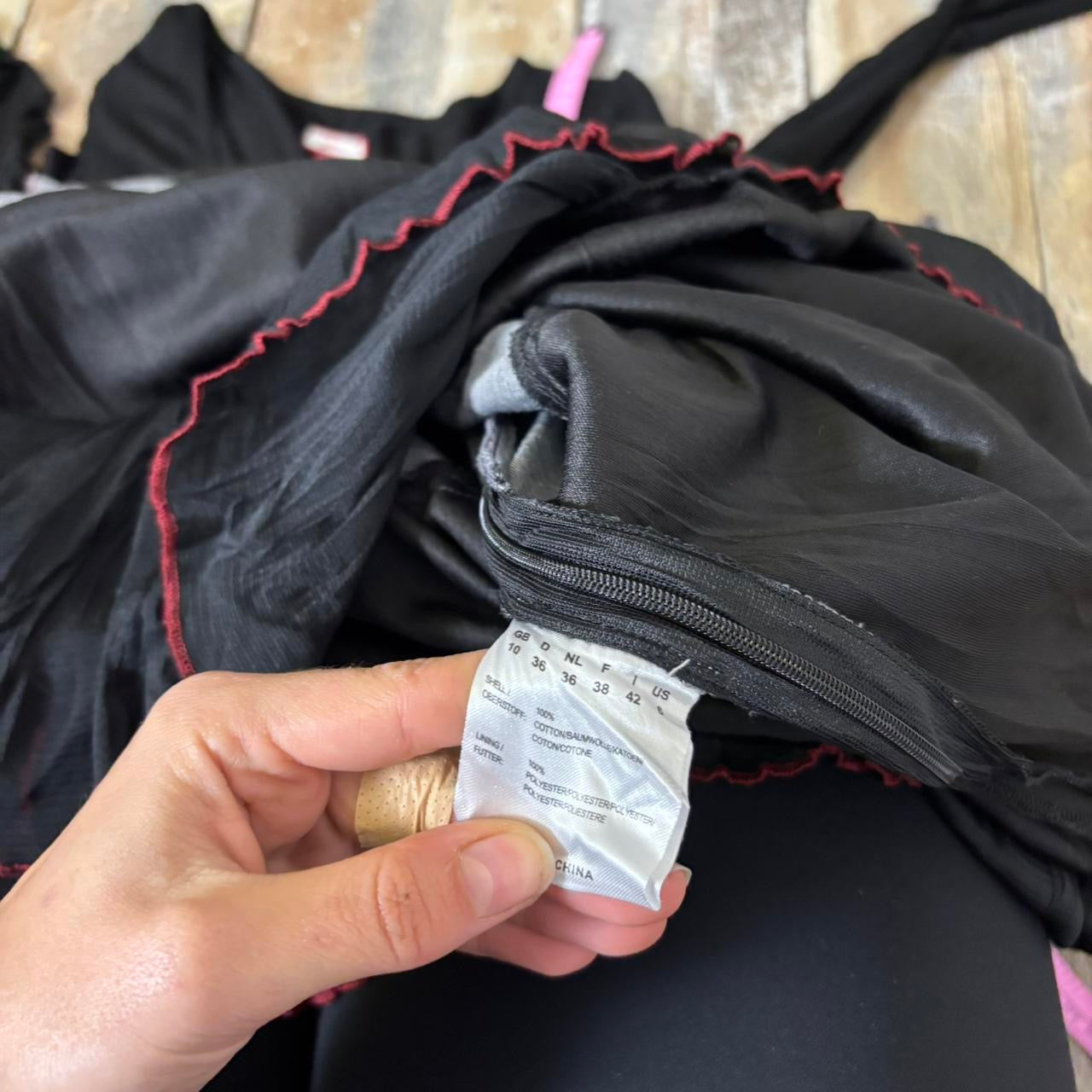 Y2K Joe Browns grunge midi dress long sleeve grey black layered uk 10