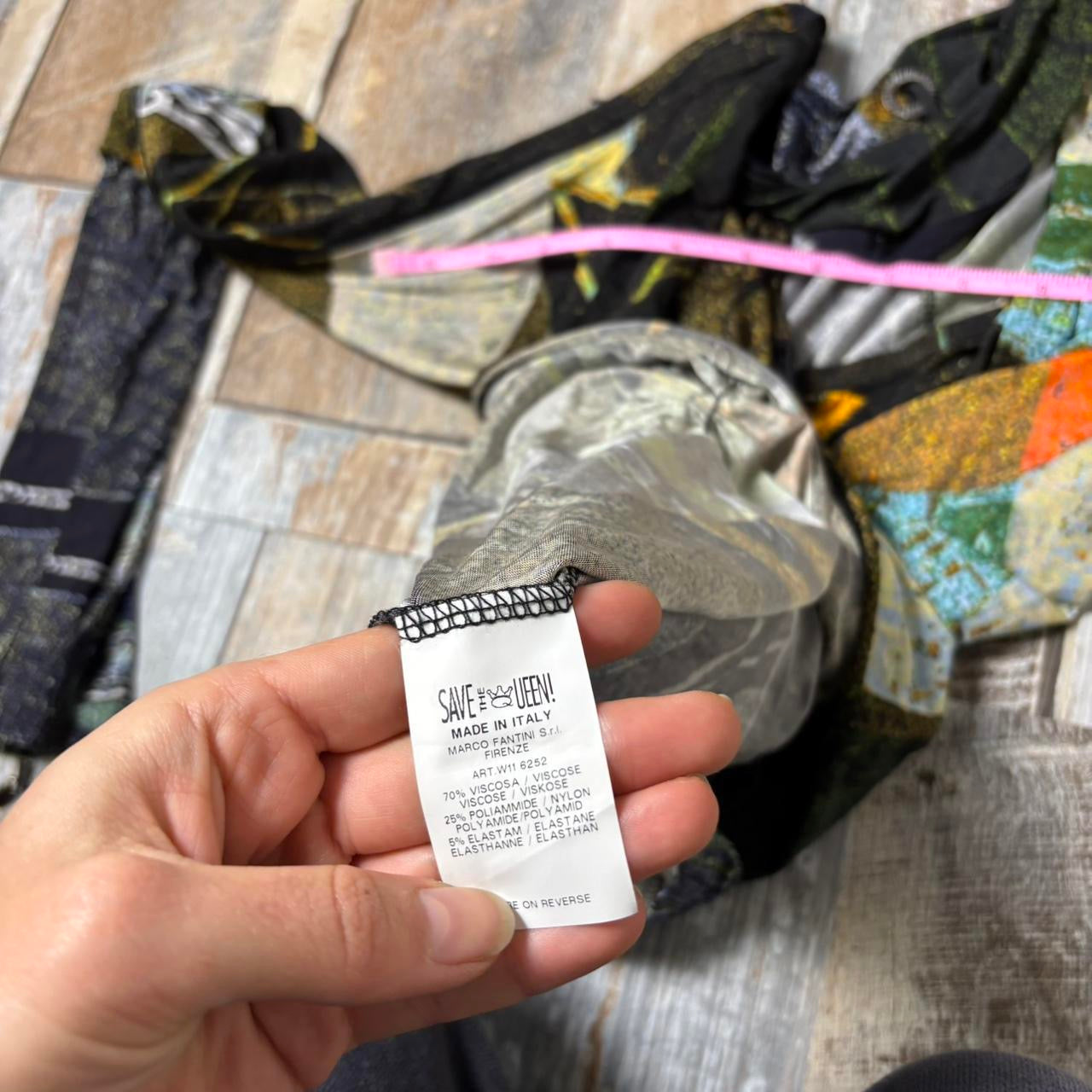 Y2K Save the Queen long sleeve top archive green black cowl neckline