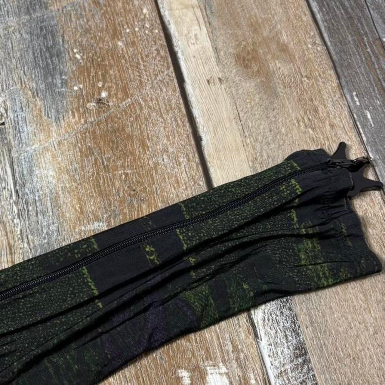 Y2K Save the Queen long sleeve top archive green black cowl neckline